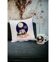 Sevgiliye Hediye Kupa Bardak ve Yastık Set 042 (Beyaz)