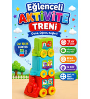 Eğlenceli Aktivite Treni - Üst Üste Dizmece - Bebek Oyuncağı - Tren Oyuncakları