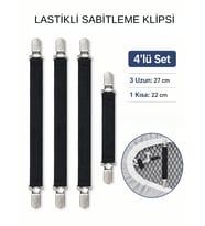 Beylini Gerdirici Set Masa Örtüsü Ütü Masası Kılıfı Gerdirme Seti Lastikli Klipsli Kayma Önleyici Tutucu Sabitleyici Kıskaç Aparat