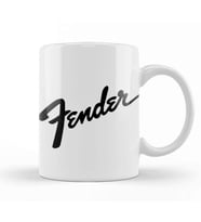 Fender Music Bass Guitar Logo Kupa Bardak Porselen