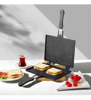 Nehir Lüks Siyah Alüminyum Döküm Küçük Tost Tavası