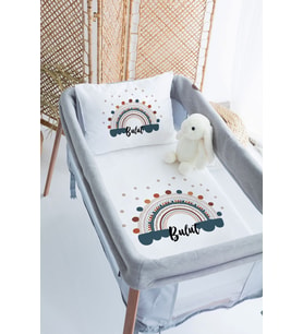 %100 Delux Pamuk Isme Özel 70x120 Park Yatak Nevresim Takımı