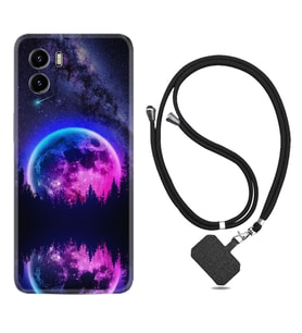 Vivo Y15S Y32 Y33S Y51 Y53S Kılıf Boyun Askılı Silikon Star Planet 1652