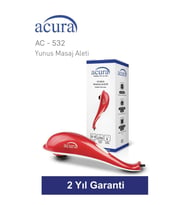 Acura AC-532 3 Başlıklı Profesyonel Yunus Masaj Aleti (Kırmızı)