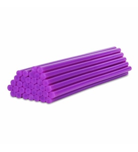11mm Kalın Mum Sıcak Silikon Çubuk Kalın Lila- 10'lu Paket (Kırmızı)