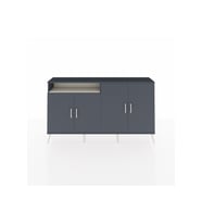 Arges Konsol 4 Raflı 4 Kapaklı 176x30x99 Antrasit-Antrasit/Aytaşı