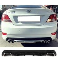 Hyundai Accent Blue Siyah Difüzör Çiftli Kare Egzoz Görünümlü D Tip Difizör