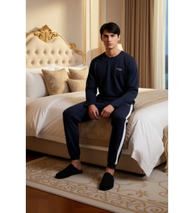 Kadın Nakışlı Şeritli Pijama Takımı Fonksiyonel Dayanıklı Kaliteli Konforlu Estetik Modern