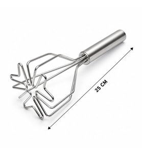 Patates Ezici - Kalp Şekilli - Paslanmaz Çelik - 26 cm Uzunluk
