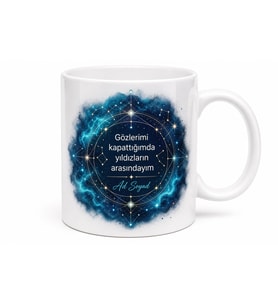 Bilim Kurgu Sever Yazılı Baskılı Kupa Bardak Hediye Porselen Mug