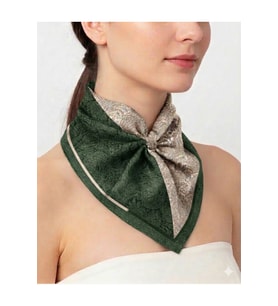 Tarzını Seç Yeşil Royal Fular / Bandana / Aksesuar 48x48 cm