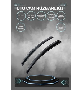 Mercedes Axor 2023 Cam Rüzgarlığı 2li Takım (Siyah)