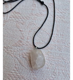 Pembe Quartz Kolye, Doğal Taş Kolye, Hediyelik, Moli Tasarım