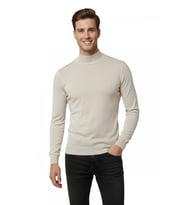 DeepSEA Antrasit Slim Fit Yarım Balıkçı Yaka Likralı İnce Triko Erkek Yarım Boğazlı Kazak 2505502