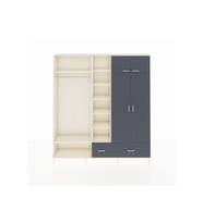 Arges Gardrop 12 Raflı 2 Çekmeceli 2 Askılı 220x30x243 Aytaşı-Antrasit