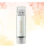 KİŞİYE ÖZEL İSİM BASKILI PLASTİK KUTULU OTG USB BELLEK 2.0 32 GB (Metal)