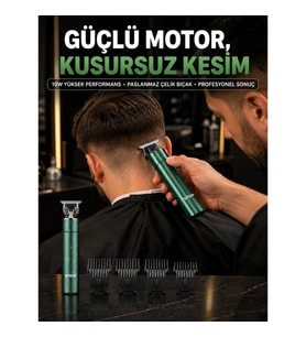 Mey İthalat® Profesyonel Salon Kalitesinde Saç ve Sakal Kesme Makinesi