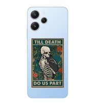 Xiaomi Redmi 12 Uyumlu Uyumlu Till Death Tarot Kart Tasarımlı Şeffaf Telefon Kılıfı