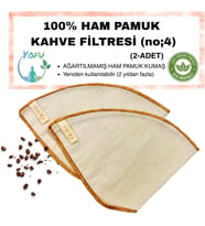 adet) Yıkanabilir, Kumaş Kahve Filtresi (no:4) Ağartılmamış%100 Ham Pamuk, Organik, Ekolojik Filtre no:4 (no4.2)