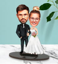 Kişiye Özel Fotoğraflı Gelin Damat Tasarımlı Biblo