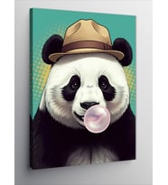 Kanvas Tablo Sakız Çiğneyen Panda