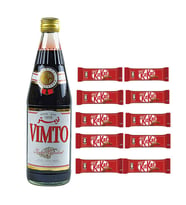 VIMTO Syrup 700 GR gerçek meyve suları ve konsantreleri içeren"ORJINAL"+KİTKAT 2 BAR 17,7 GRX10 ADET
