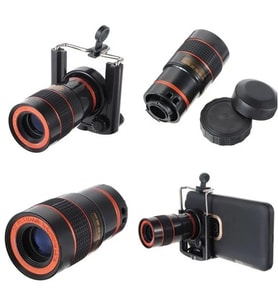 8X18 Zoom Teleskop Telefon Kamera Lensi Mini El Dürbünü