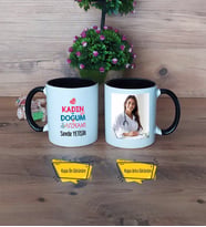 Kadın Doğum Uzmanı Kupa Bardak Siyah Fotoğraflı Tıp Bayramı Hediyesi