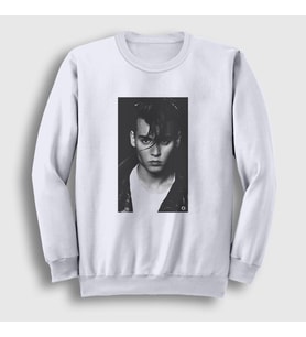 Presmono Unisex Beyaz Young V2 Johnny Depp Sweatshirt 354981tt (Beyaz)