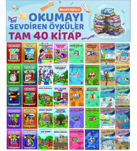 3.ve 4.Sınıflar İçin Renkli Eğitici Okumayı Sevdiren Hikayeler (40 Kitap)