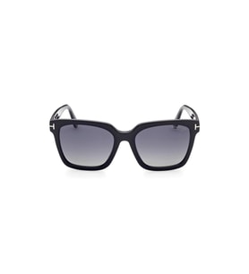 Tom Ford Kadın Güneş Gözlüğü - Parlak Siyah Çerçeve Gri Polarize Cam FT0952