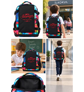 İlkokul Okul Çantası Slazenger Öğrenci Günlük Sırt Çantası 40x30x15 cm
