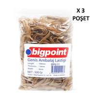 Bigpoint Geniş Ambalaj Lastiği 500 Gram %100 Kauçuk x 3 Poşet