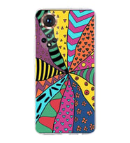 PrintiFy Huawei Honor 50 ile Uyumlu 1mm Slim Fit Retro Renkler 4 Baskılı Şeffaf  Kılıf