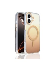 iPhone 17 Kılıf M-safe Şarj Özellikli Transparan Renk Geçişli Zore Kılıf (Gold)