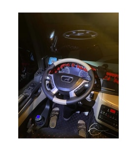 DİKİŞLİ DİREKSİYON KILIFI SİYAH/BEJ DERİ SİYAH DİKİŞLİ MAN KAMYON TIR İÇİN HIZLI KARGO