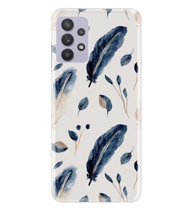 Kılıfland Samsung Galaxy A32 Kılıf Silikon Resimli Kapak Leaf's Stok 1031