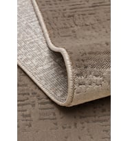 LOTUS-C28 Kaymaz Taban Sentetik Bambu Parlak Saten Salon Koridor Mutfak Halısı-Vizon (Çok Renkli)