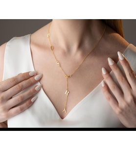 925 Ayar Kişiye Özel Y İsim Kolye.Y kolye.rose.gold.rodaj