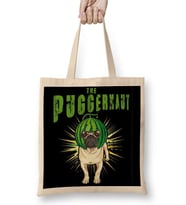 Pug Dog Puggernaut Life Funny Gift Bez Çanta Uzun Saplı