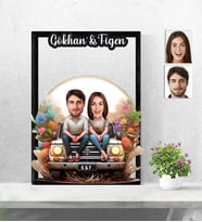 Kişiye Özel 3D  Ahşap Tablo Sevgili Model 30x40 -34