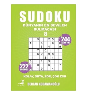 Sudoku - Dünyanın En Sevilen Bulmacası 8 - Kolay Orta Zor Çok Zor