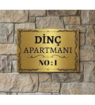 Kişiye Özel Metal Kapı Levhası – Apartman Kapı Tabelası 20x30 cm – İsimli Bina Kapı Levhası