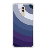 PrintiFy Huawei Mate 20 Lite Uyumlu Köşe Korumalı Renk Cümbüşü E Tasarımlı Şeffaf Silikon Kılıf