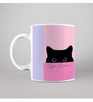 Kedi ve İsim Baskılı Kupa Kişiye Özel