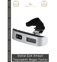#BagajTartısı Dijital Hassas Terazi LCD Ekranlı Portatif El Kantarı ABS Gövdeli Hafif Bagaj Tartısı