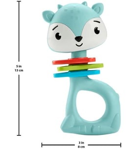 Fisher Price Eğlenceli Dostlar Çıngıraklı Dişlik - Tırtıklı Ceylan HJW11-HKD68 (Çok Renkli)