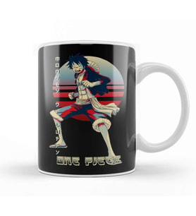 One Piece Luffy 04 Kupa Bardak Porselen