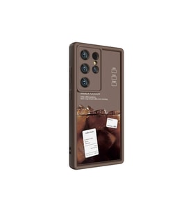 Samsung Galaxy S24 Ultra Uyumlu Kılıf Kamera Korumalı Baskılı Arka Yüzey Zore Klas Kapak (Koyu Kahve)