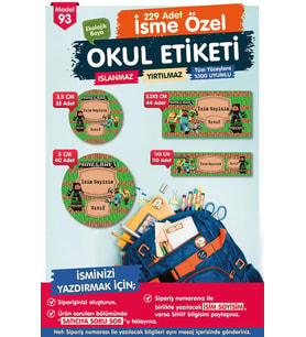 Okul Etiketi MineCraftKalem Defter Etiketi Özel İsim Yazılabilen Etiket Seti - İsim Etiketi-T577-OE93